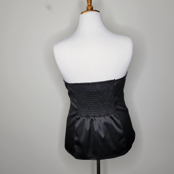 Lane Bryant Black Strapless Embellished Satin Corset Top Women Size 18 - Picture 7 of 9